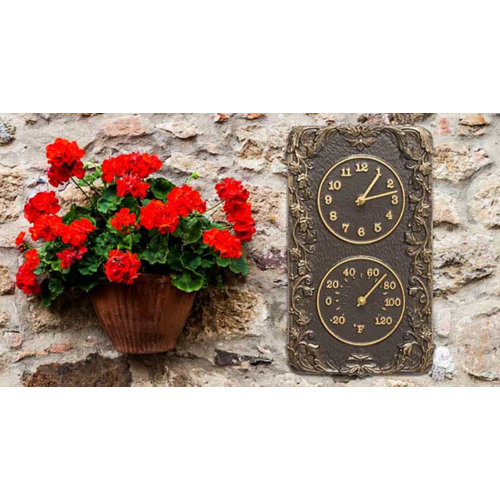 Whitehall 8'' Outdoor Clock Thermometer Wayfair